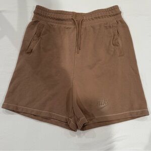 Nike Sportswear French Terry Essential Brown Fleece Shorts Women’s Medium